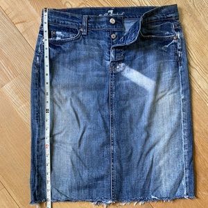 7 for all Mankind denim jean skirt